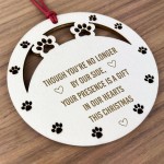 Christmas Tree Memorial Decoration For Dog Cat Pet Wooden Bauble