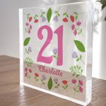 21st Birthday Gifts For Daughter Girls Her PERSONALISED Block