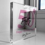 PERSONALISED 50th Birthday Gifts For Mum Nan Auntie Best Friend