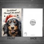 Daschshund Christmas Card Funny Christmas Card For Mum Dad