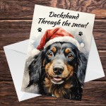 Daschshund Christmas Card Funny Christmas Card For Mum Dad