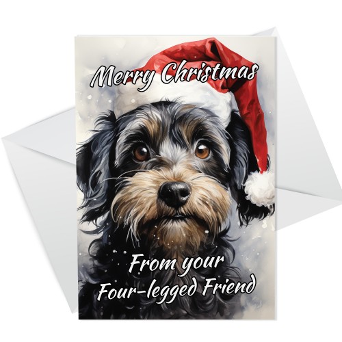 Cockapoo Dog Christmas Card Funny Dog Greetings Card Cockapoo