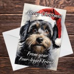 Cockapoo Dog Christmas Card Funny Dog Greetings Card Cockapoo