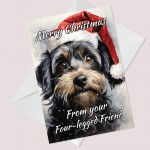 Cockapoo Dog Christmas Card Funny Dog Greetings Card Cockapoo