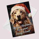 Labrador Dog Christmas Card Funny Dog Greetings Card From Dog