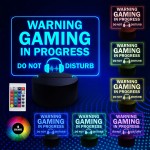 Gaming In Progress LED Neon Gaming Plaque For Boys Bedroom