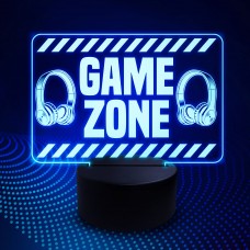 Gaming Room Neon LED Light Up Plaque GAME ZONE Sign Gamer Gifts