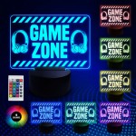 Gaming Room Neon LED Light Up Plaque GAME ZONE Sign Gamer Gifts
