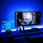 Gaming Room Neon LED Light Up Plaque GAME ZONE Sign Gamer Gifts
