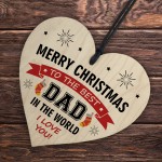 Dad Gift From Daughter Son Wooden Hanging Christmas Heart 