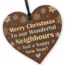 Neighbour Christmas Gift Friendship Gift Handmade Wooden Heart