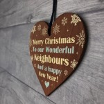 Neighbour Christmas Gift Friendship Gift Handmade Wooden Heart