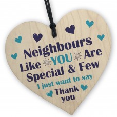 Neighbour Gift Plaque Wood Heart Friendship Gift Neighbour