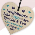 Neighbour Gift Plaque Wood Heart Friendship Gift Neighbour