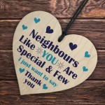 Neighbour Gift Plaque Wood Heart Friendship Gift Neighbour