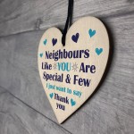 Neighbour Gift Plaque Wood Heart Friendship Gift Neighbour
