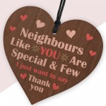 Friendship Gift For Neighbour Wood Heart Neighbour Birthday
