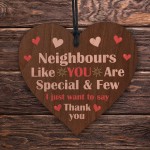 Friendship Gift For Neighbour Wood Heart Neighbour Birthday