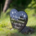 Dad Memorial Christmas Grave Marker Acrylic Heart Christmas