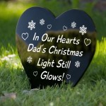 Dad Memorial Christmas Grave Marker Acrylic Heart Christmas