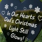 Dad Memorial Christmas Grave Marker Acrylic Heart Christmas