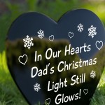 Dad Memorial Christmas Grave Marker Acrylic Heart Christmas