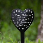 Dad Christmas Memorial Graveside Plaque Grave Memorial Decor