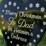 Dad Christmas Memorial Graveside Plaque Grave Memorial Decor