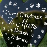 Christmas In Heaven Plaque For Mum Memorial Christmas Decoration