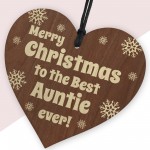 Auntie Gifts From Niece Nephew, Novelty Christmas Wooden Bauble