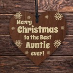 Auntie Gifts From Niece Nephew, Novelty Christmas Wooden Bauble