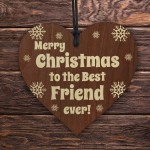 Friendship Christmas Wooden Heart Gift For Friend Best Friend 