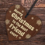 Friendship Christmas Wooden Heart Gift For Friend Best Friend 