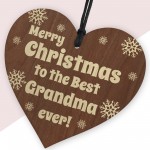 Grandma Christmas Wooden Plaque Gifts From Grandchildren