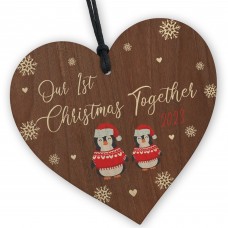 Our 1st Christmas Together 2023 Wooden Tree Decoration Hanging