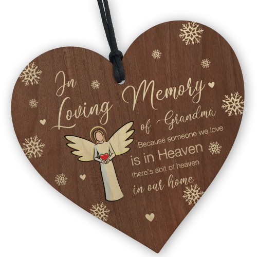 In Loving Memory of Grandma Memorial Bauble Ornaments Plaque