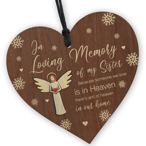 In Loving Memory of Sister Memorial Bauble Ornaments Remembrance