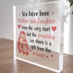 Mother and Daughter Plaque Mum Daughter Gift Christmas Birthday
