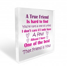 True Friend Gift For Birthday Christmas Plaque Best Friend 