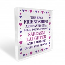 Best Friend Plaque Friendship Gift Funny Thank You Birthday