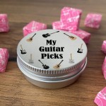Guitar Pick Tin Novelty Guitar Accessories For Guitarist