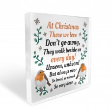 Christmas Memorial Remembrance Plaque Decoration For Mum Dad Nan