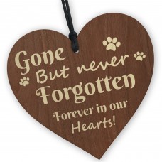 Pet Memorial Wooden Hanging Heart Dog Memorial Decoration
