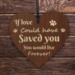 Dog Memorial Wooden Heart Plaque Pet Loss Gifts For Family Cat