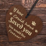 Dog Memorial Wooden Heart Plaque Pet Loss Gifts For Family Cat