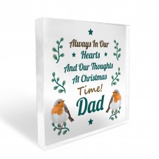 Memorial Christmas Plaque For Dad Keepsake Memorial Plaque