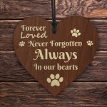 In Memory Gift For Dog Puppy Cat Kitten Wood Heart Decoration