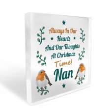 Memorial Christmas Plaque For Nan Keepsake Memorial Plaque 