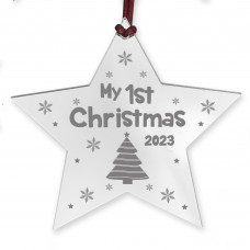 My 1st Christmas 2023 Hanging Christmas Decoration Engraved