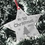 My 1st Christmas 2023 Hanging Christmas Decoration Engraved